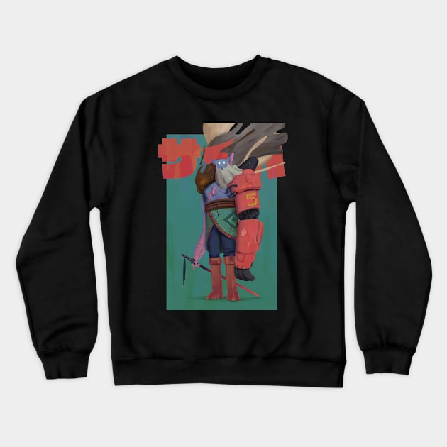 cyperpunk gnome Crewneck Sweatshirt by Moodigfx